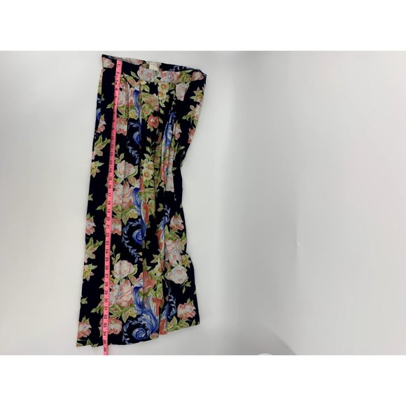 Vintage Worthington Women's Blue Floral Pleated Midi Skirt with pockets Size 10 - Picture 11 of 11